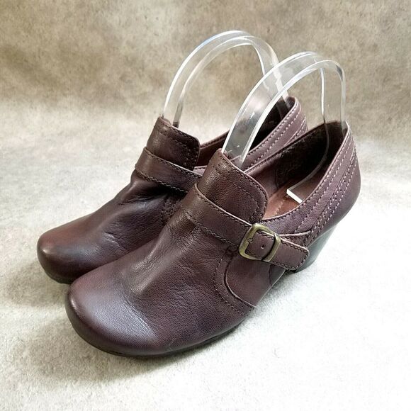 Bare Traps Womens Haydon Size 8 Brown Slip On Clogs 2.5" Heel Ankle Booties - Picture 3 of 9